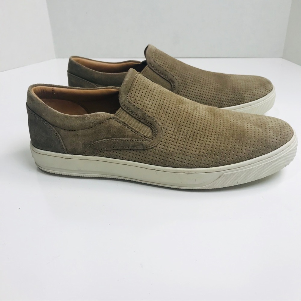 Vince Ace Suede Perforated Slip on sneaker 9.5 Tan